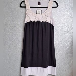 NWT Vintage  Black & White Color Block Sheath Dress  Size XL